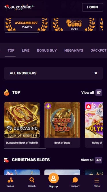 Casino Dux Online z iPhone lub Android Wersja mobilna w Dux Casino?