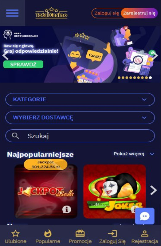 Total Casino Mobile Total Casino Mobile Screenshot